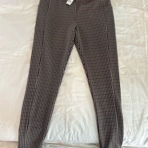 LOFT women’s Houndstooth Leggings - Black and Brown
